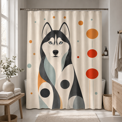 Custom Photo Dog Shower Curtain | Gift For Dog Lovers