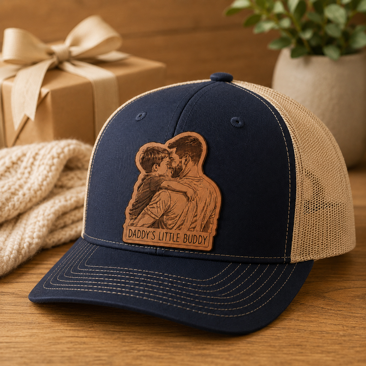 Personalized Boy Dad Trucker Hat | Custom Dad Photo Hat | Father's Day Gift | Gift For Dad | Dad Gifts TOM99