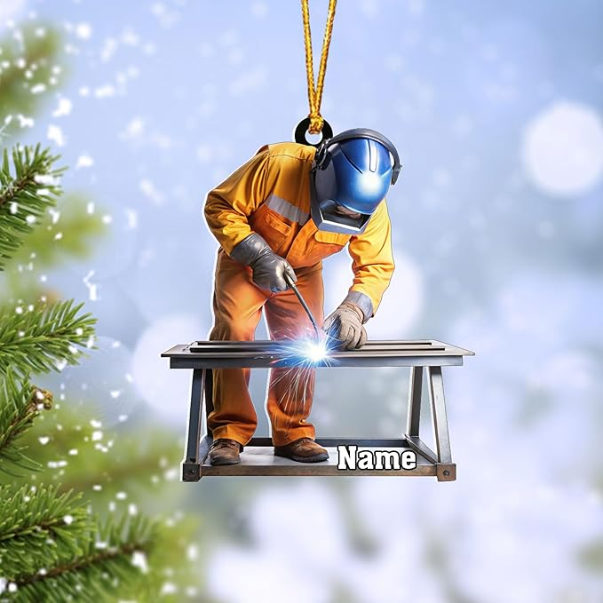 Custom Welder Welding Style 10 Christmas Ornament