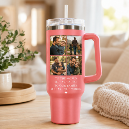 Custom  Photo Dad 40oz Tumbler, Personalized Dad Tumbler, Father’s Day Gift TOM99