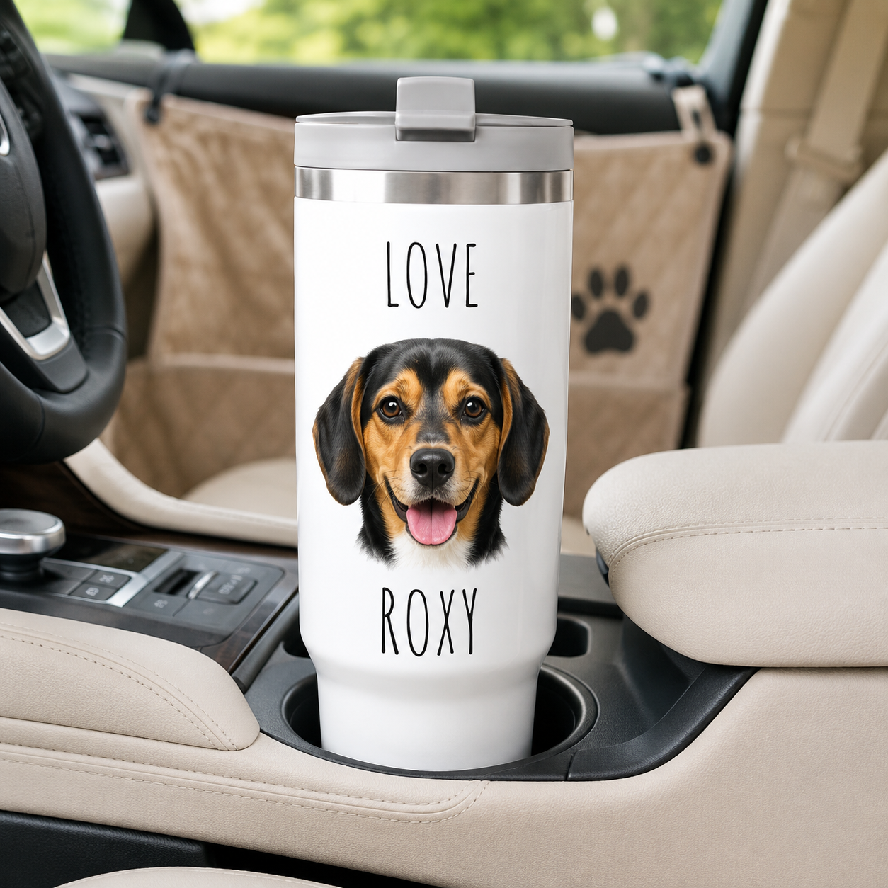 Custom Photo Best Dog Mom Ever 30oz Tumbler | Gift For Dog Lovers | Pet Lover Gifts TOM99