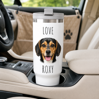 Custom Photo Best Dog Mom Ever 30oz Tumbler | Gift For Dog Lovers | Pet Lover Gifts TOM99