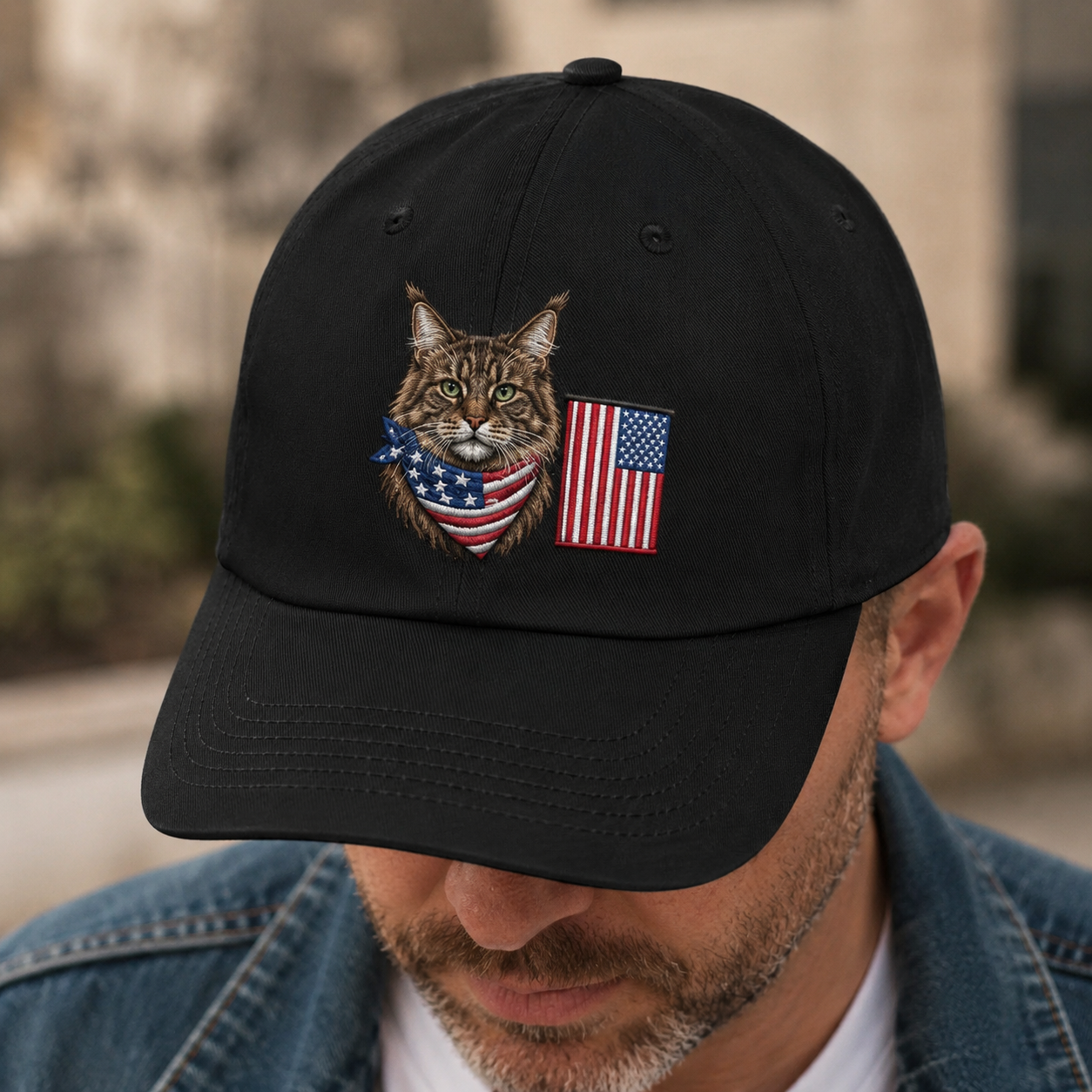Custom Photo Cat Embroidered Hat, Custom Pet Photo Embroidered Cap, Gift For Cat Lovers Pa99