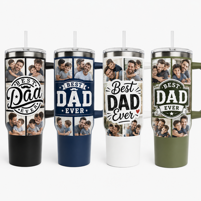 Custom Best Dad Ever 40oz Tumbler, Personalized Dad Tumbler, Father’s Day Gift TOM99