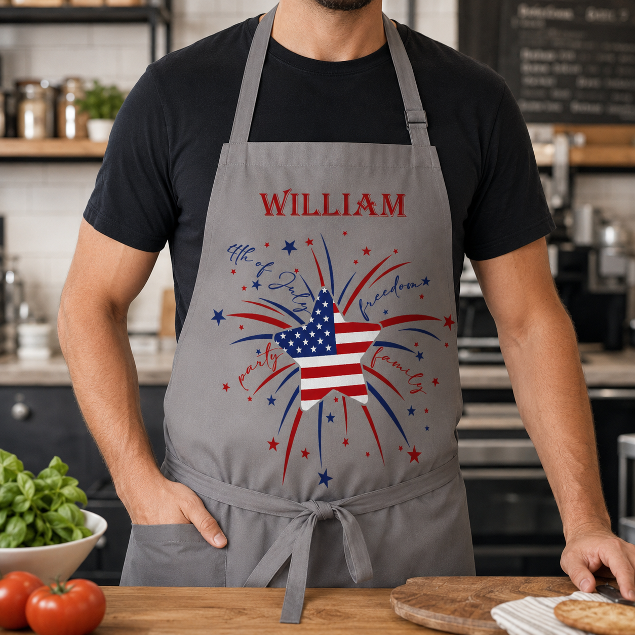 Custom American Dad Apron, Personalized Apron For Dad, Gifts For Dad - TOM99