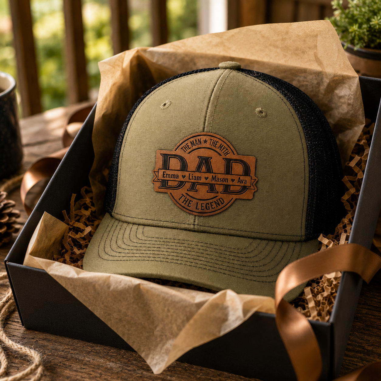 Personalized My Dad Trucker Hat | Custom Dad Photo Hat | Father's Day Gift | Gift For Dad | Dad Gifts TOM99