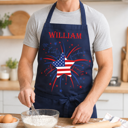 Custom American Dad Apron, Personalized Apron For Dad, Gifts For Dad - TOM99