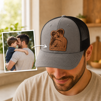Personalized Boy Dad Trucker Hat | Custom Dad Photo Hat | Father's Day Gift | Gift For Dad | Dad Gifts TOM99