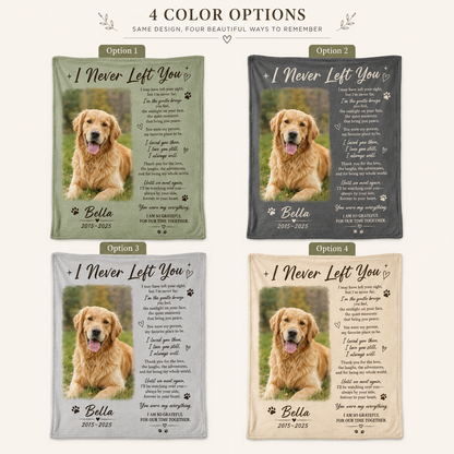 Custom Photo Dog Memorial Blanket | Personalized Dog Lovers Gifts | Gift For Dog Lovers TOM99