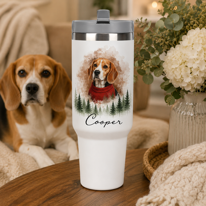 Custom Photo Dog 30oz Tumbler | Gift For Dog Lovers | Pet Lover Gifts TOM99