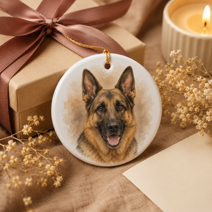 Custom Photo Dog Never Forgotten Memorial Ceramic Ornament | Personalized Dog Lovers Gifts | Gift For Dog Lovers TOM99