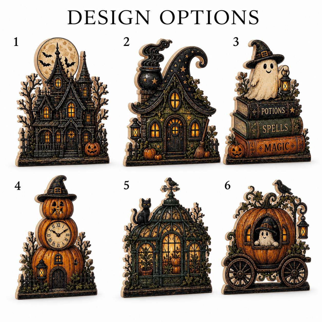 Personalized Halloween House Wood Sign 2D Flat, Custom Wooden Block, Spooky Decor  THUC99
