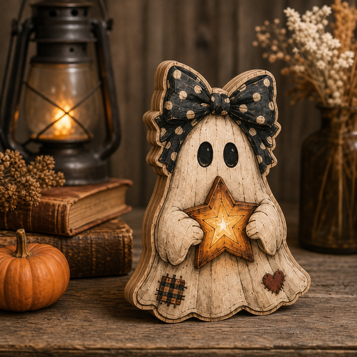 Personalized Wooden Block Halloween 2D Flat, Custom Name Wood Sign, Haunted House Decor  THUC99