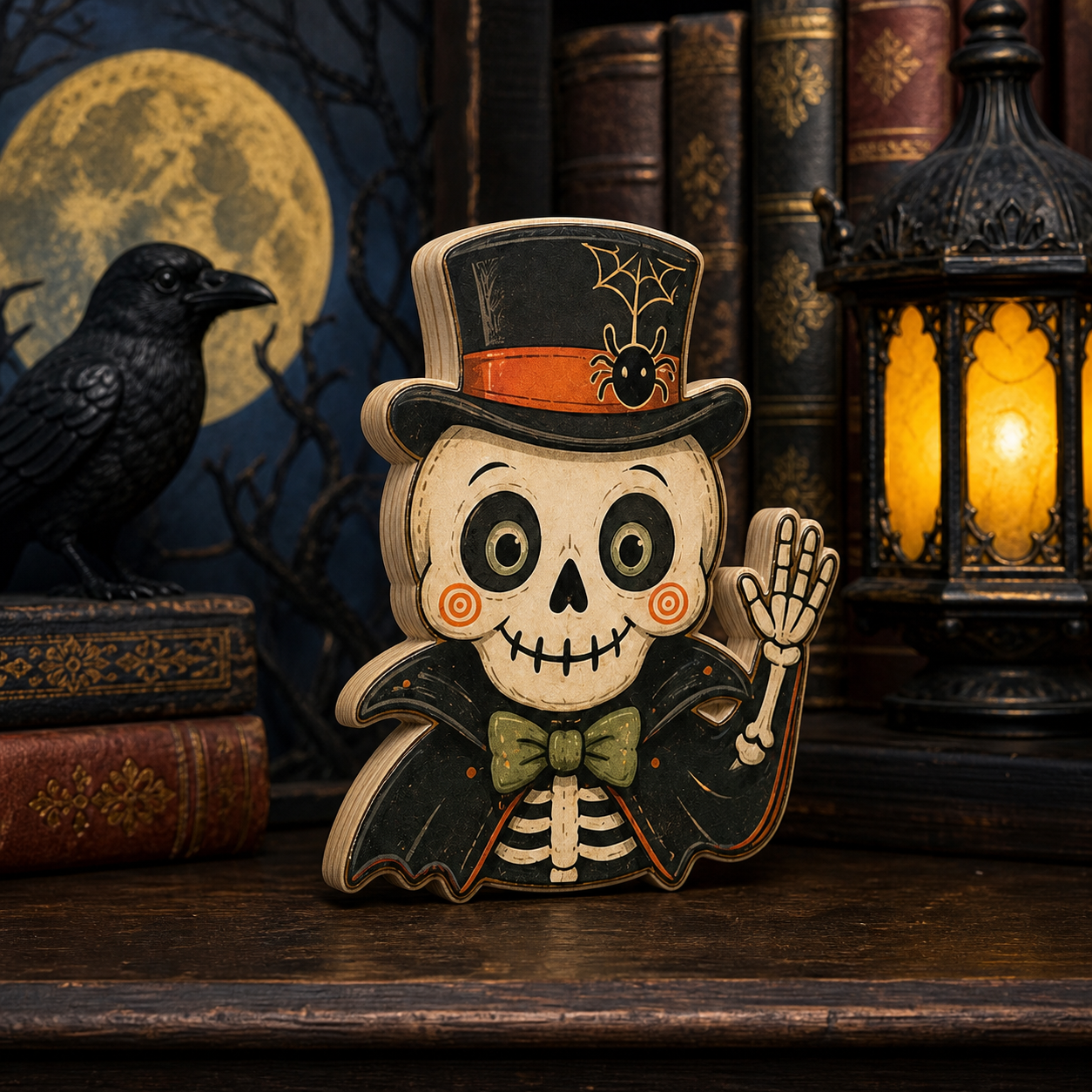 Personalized Halloween Wooden Block 2D Flat, Custom Wood Sign Decor, Gift For Family, Kids  THUC99