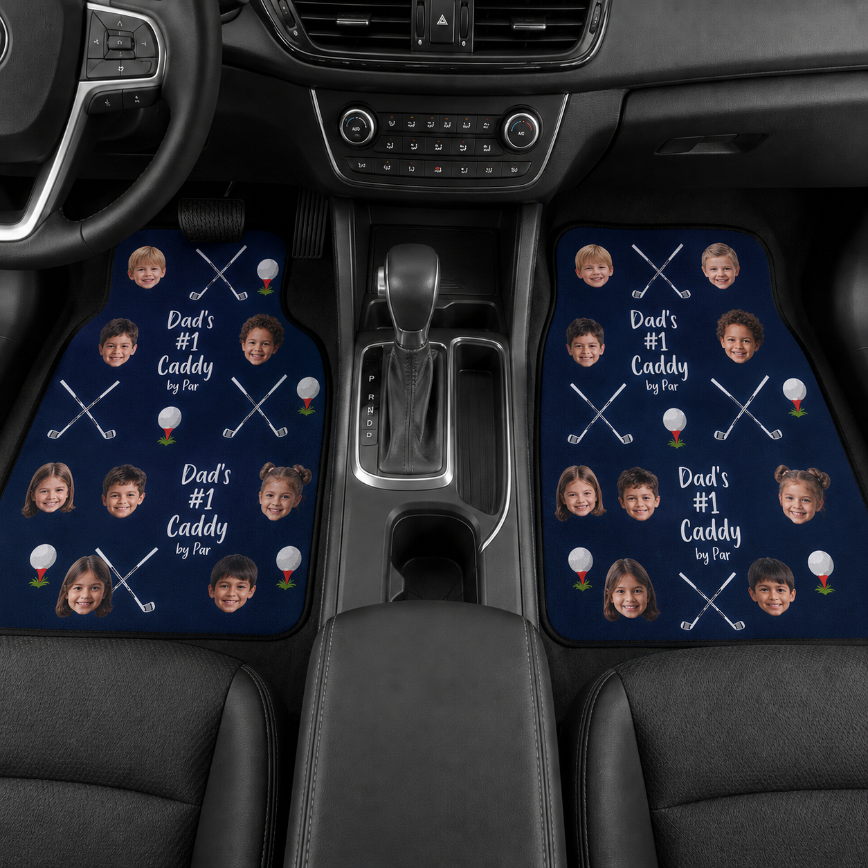 Personalized Dad Golf Flannel Car Floor Mats, Custom Dad Floor Mats, Gift For Dad TOM99