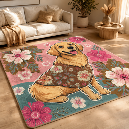 Custom Photo Dog Area Rug | Gift For Dog Lovers