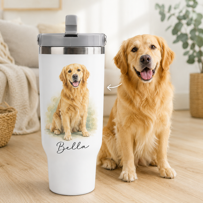 Custom Photo Best Dog 30oz Tumbler | Gift For Dog Lovers | Pet Lover Gifts TOM99