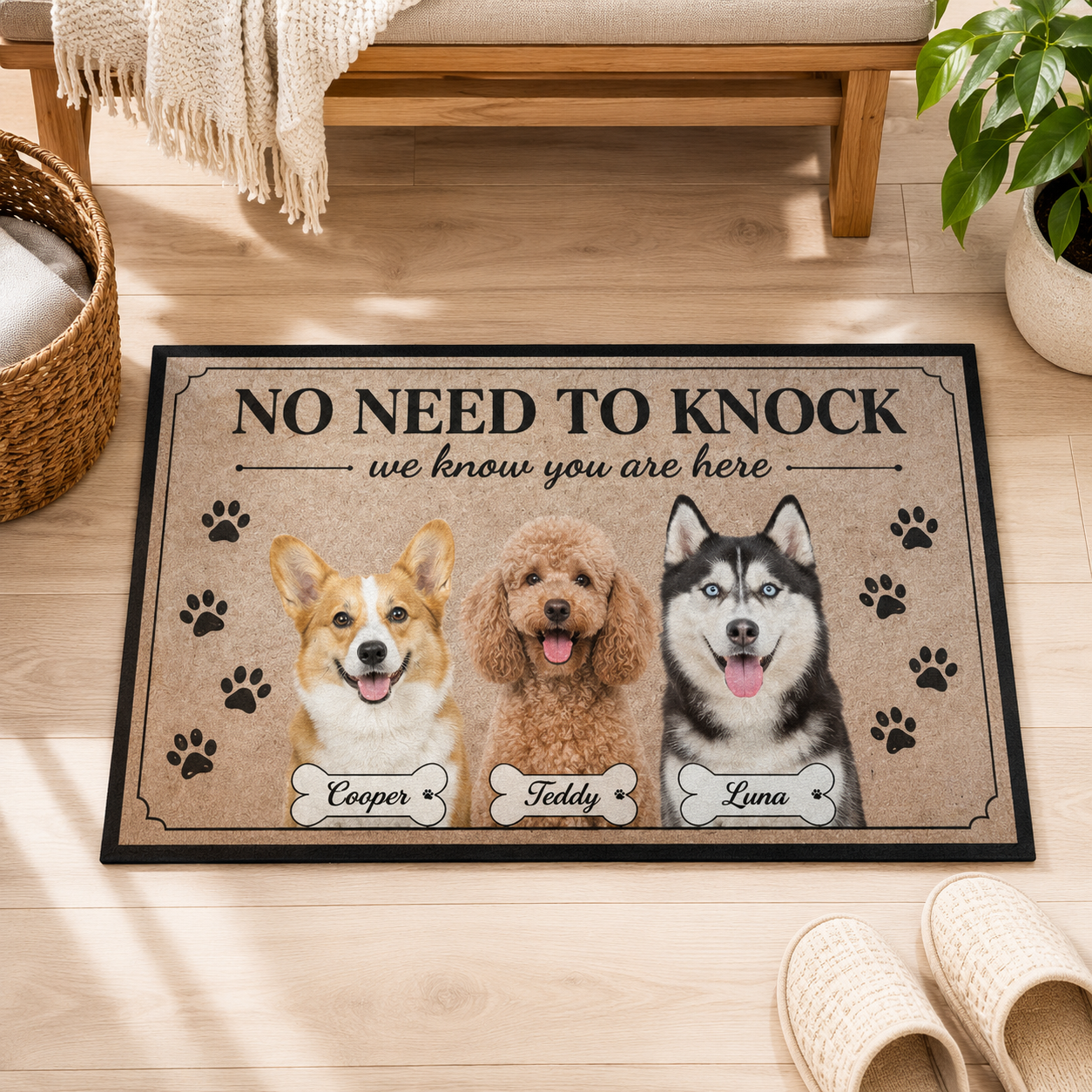 Custom Photo No Need To Know Dog Doormat | Photo Pet Doormat | Gift For Dog Lovers