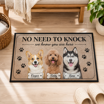 Custom Photo No Need To Know Dog Doormat | Photo Pet Doormat | Gift For Dog Lovers