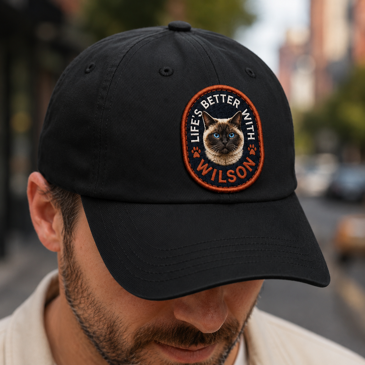 Custom Photo Cat Embroidered Hat | Gift For Cat Lovers Pa99