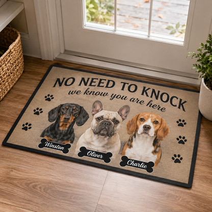 Custom Photo No Need To Know Dog Doormat | Photo Pet Doormat | Gift For Dog Lovers