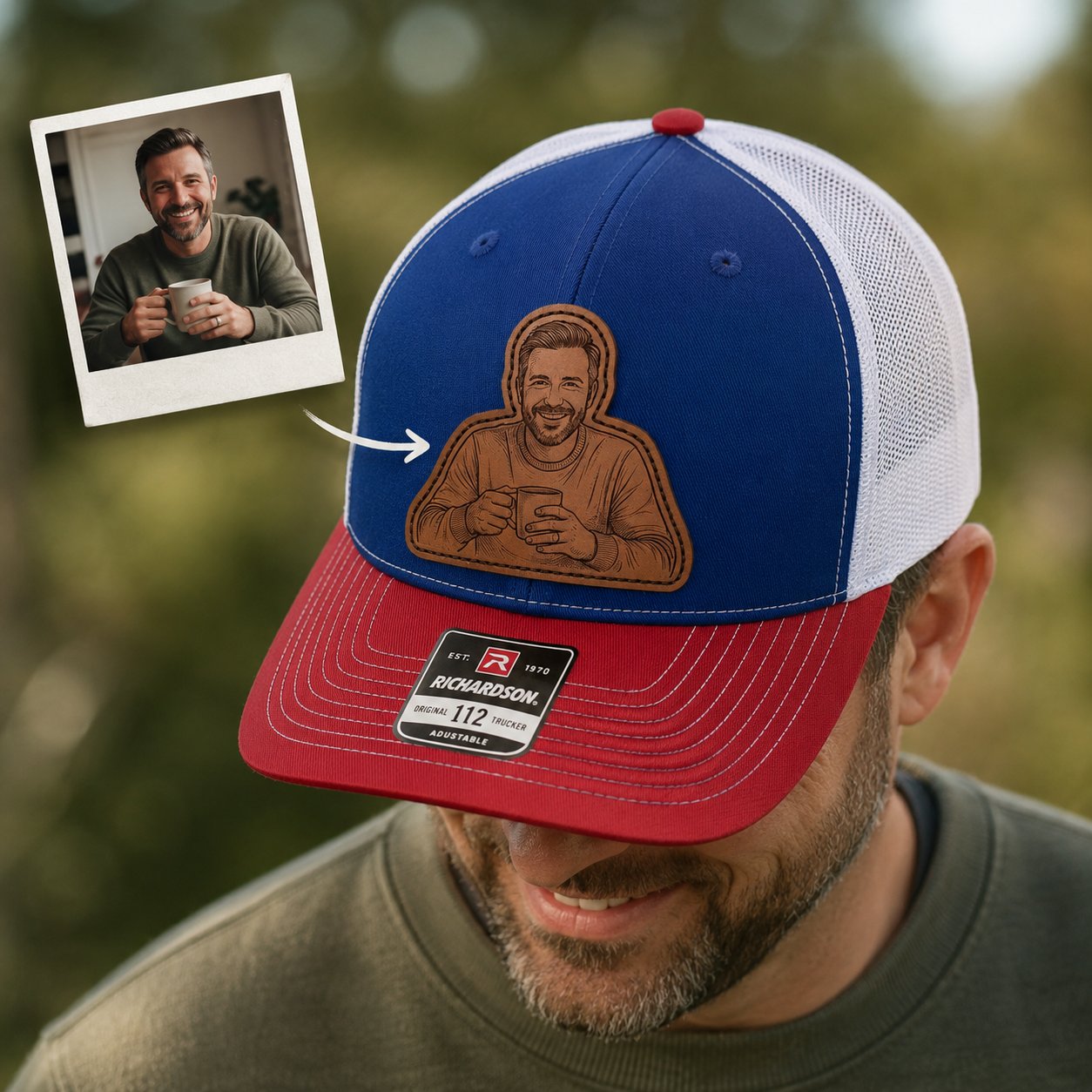 Custom Father's Day Gifts For Dad | Personalized Dad Photo Hat | Father's Day Gift | Gift For Dad