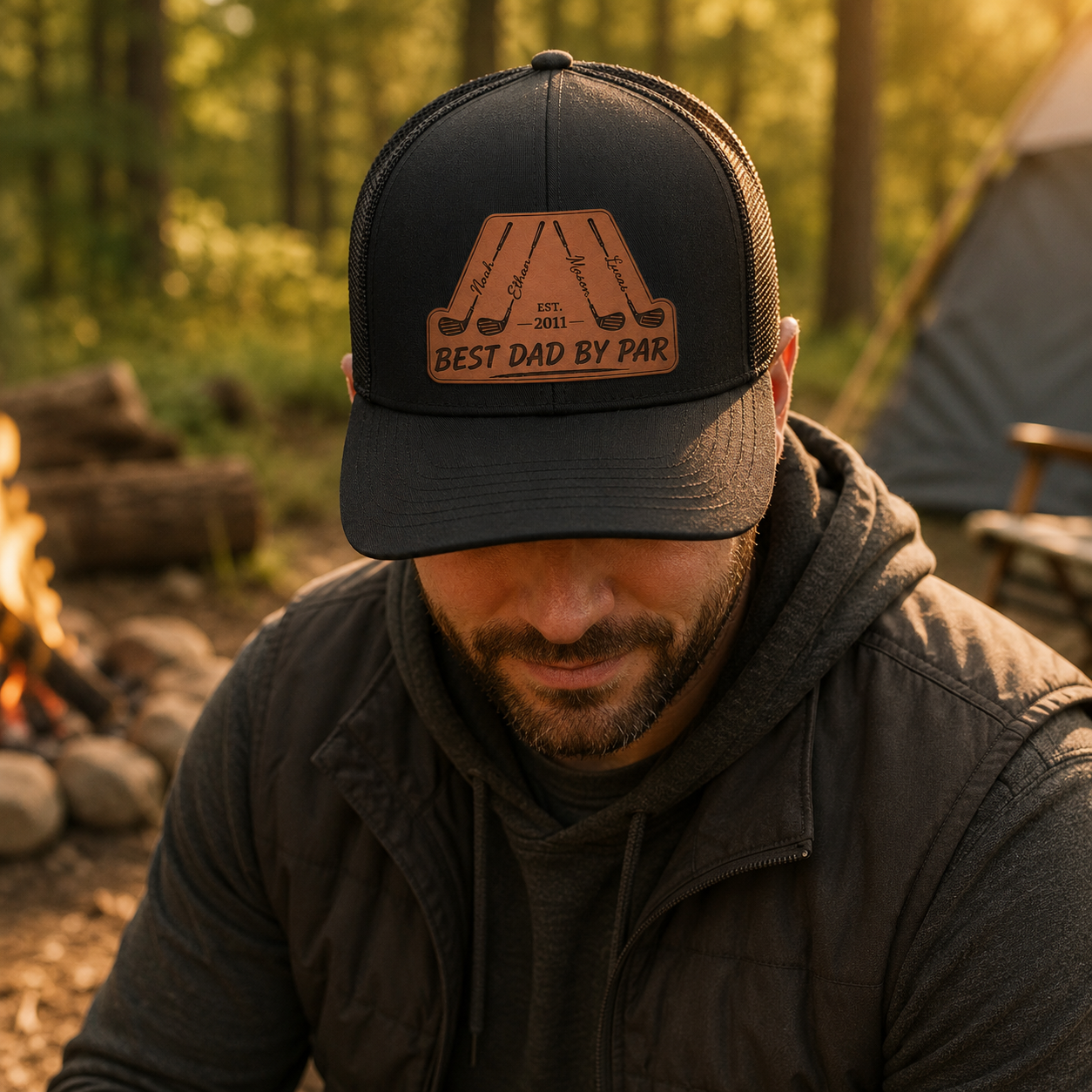 Personalized Dad Golf Trucker Hat | Custom Dad Photo Hat | Father's Day Gift | Gift For Dad | Dad Gifts TOM99