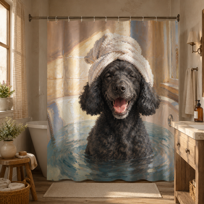 Custom Photo Dog Shower Curtain | Gift For Dog Lovers