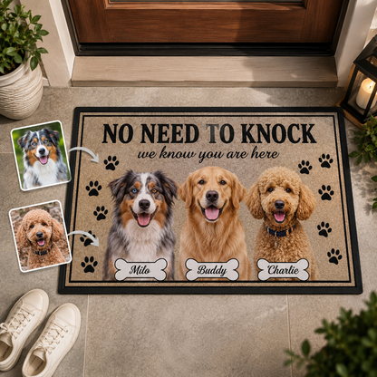 Custom Photo No Need To Know Dog Doormat | Photo Pet Doormat | Gift For Dog Lovers
