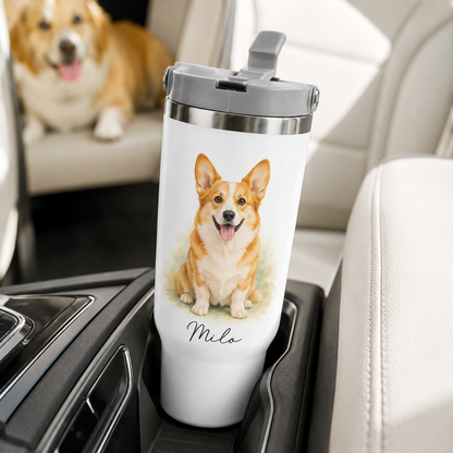 Custom Photo Best Dog 30oz Tumbler | Gift For Dog Lovers | Pet Lover Gifts TOM99