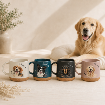 Custom Photo Dog 12oz Cork Mug | Gift For Dog Lovers | Pet Lover Gifts TOM99