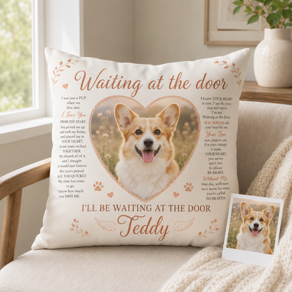 Custom Photo Dog In My Heart Pillow | Gift For Dog Lovers | Personalized Dog Decor TOM99