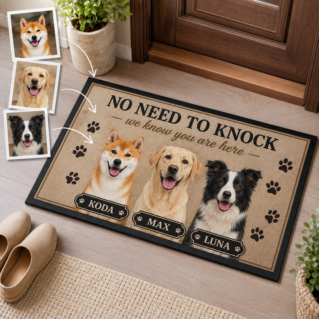 Custom Photo No Need To Know Dog Doormat | Photo Pet Doormat | Gift For Dog Lovers