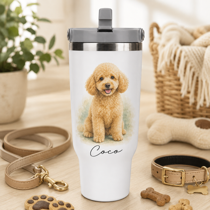 Custom Photo Best Dog 30oz Tumbler | Gift For Dog Lovers | Pet Lover Gifts TOM99