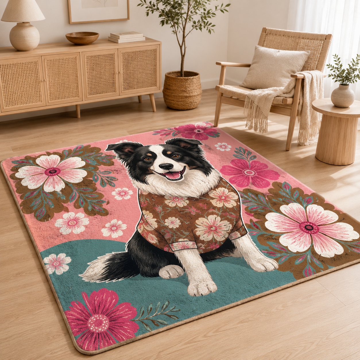 Custom Photo Dog Area Rug | Gift For Dog Lovers