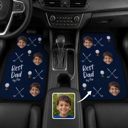 Personalized Dad Golf Flannel Car Floor Mats, Custom Dad Floor Mats, Gift For Dad TOM99