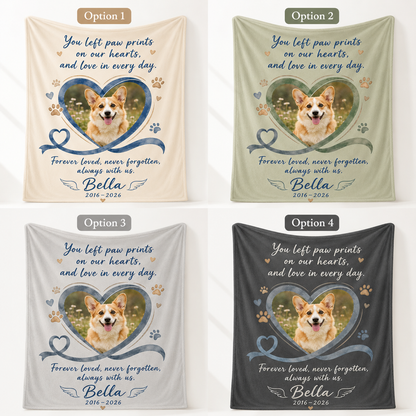 Custom Photo Dog Memorial Blanket | Personalized Dog Lovers Gifts | Gift For Dog Lovers TOM99