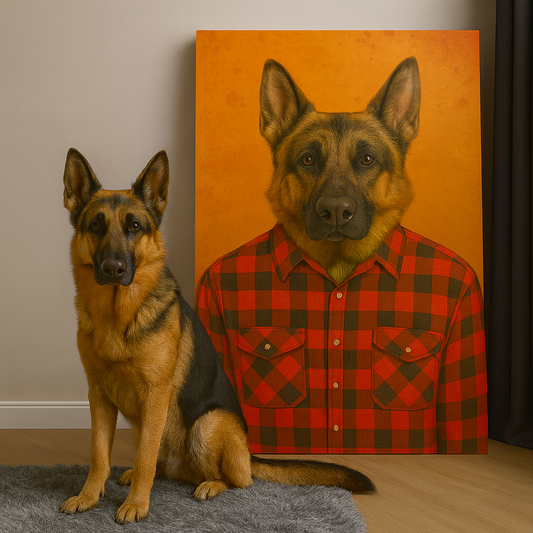 Custom Photo Dog In Red Shirt Canvas Gift For Dog Lovers