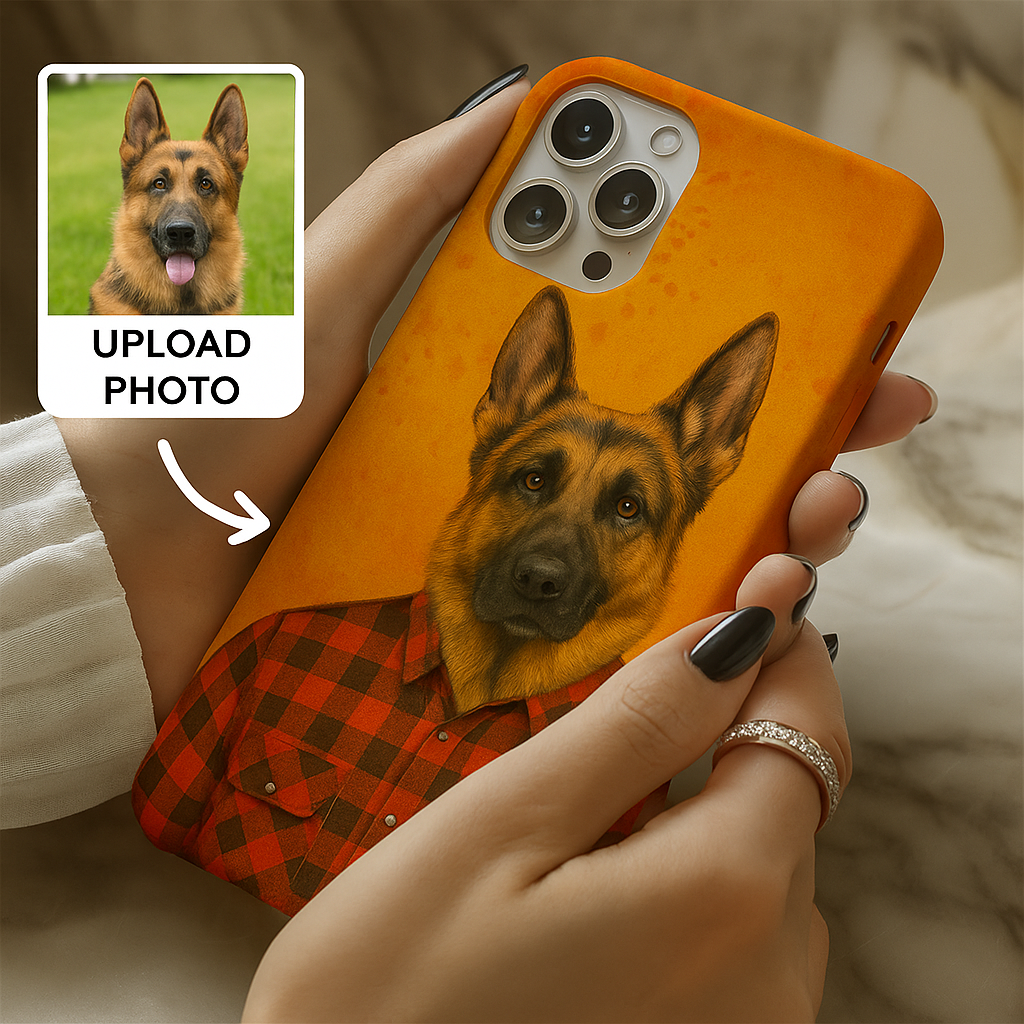 Custom Photo Dog In Red Shirt Phone Case Gift For Dog Lovers