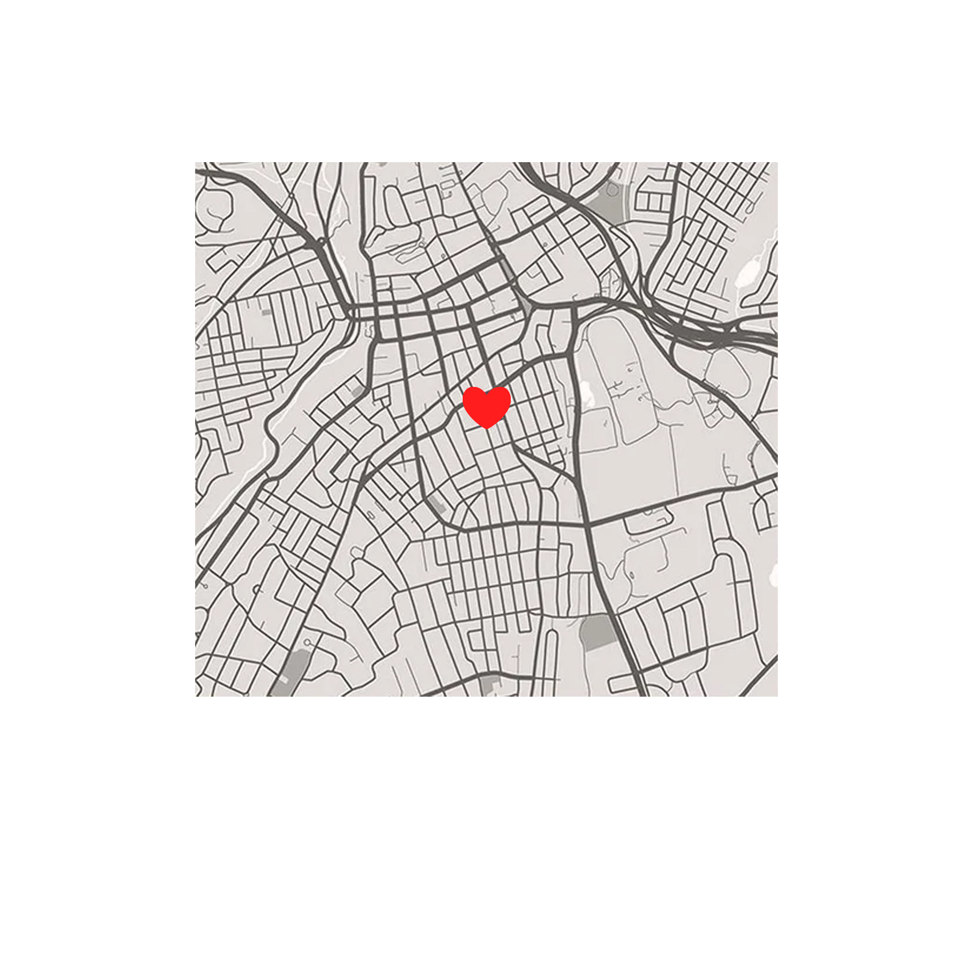 Custom Map Our First Date Couple