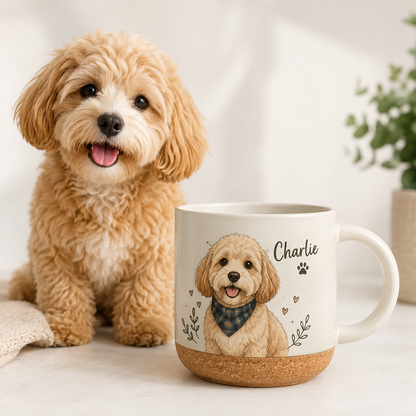 Custom Photo Dog 12oz Cork Mug | Gift For Dog Lovers | Pet Lover Gifts TOM99