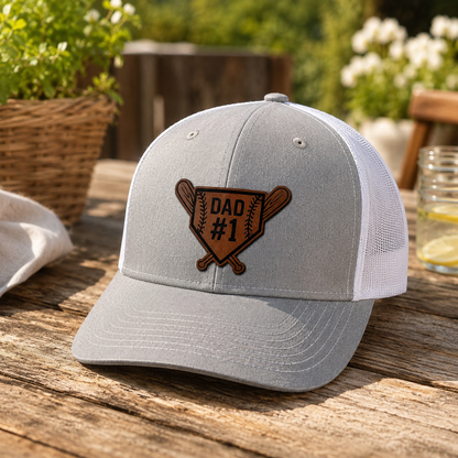 Personalized Baseball Dad Trucker Hat | Custom Dad Photo Hat | Father's Day Gift | Gift For Dad | Dad Gifts TOM99