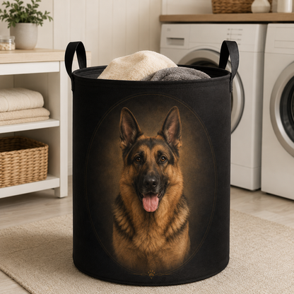 Custom Photo Dog Laundry Basket | Gift For Dog Lovers | Dog Bathroom Decor