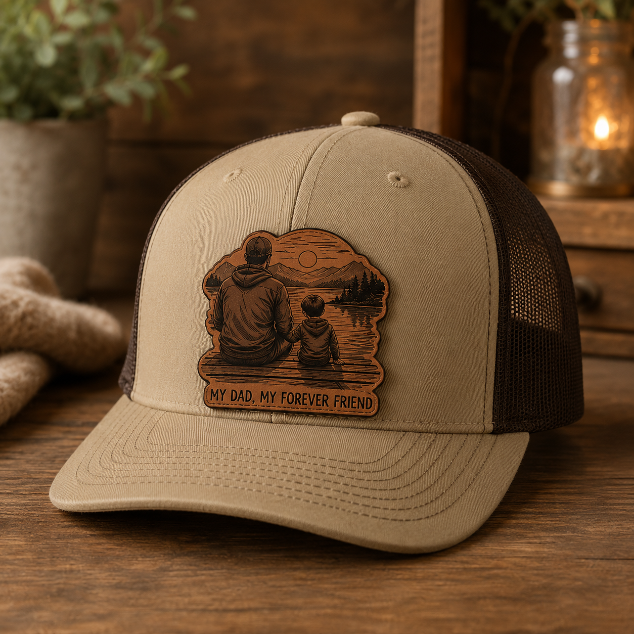 Personalized My Dad Trucker Hat | Custom Dad Photo Hat | Father's Day Gift | Gift For Dad | Dad Gifts TOM99