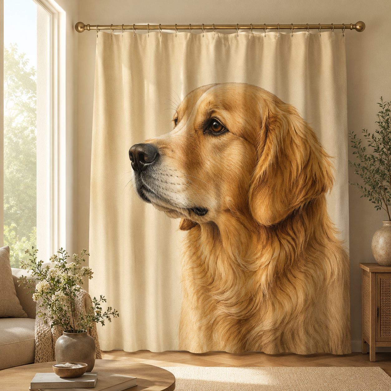Custom Photo Dog Window Curtain | Gift For Dog Lover