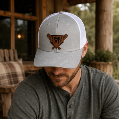 Personalized Baseball Dad Trucker Hat | Custom Dad Photo Hat | Father's Day Gift | Gift For Dad | Dad Gifts TOM99