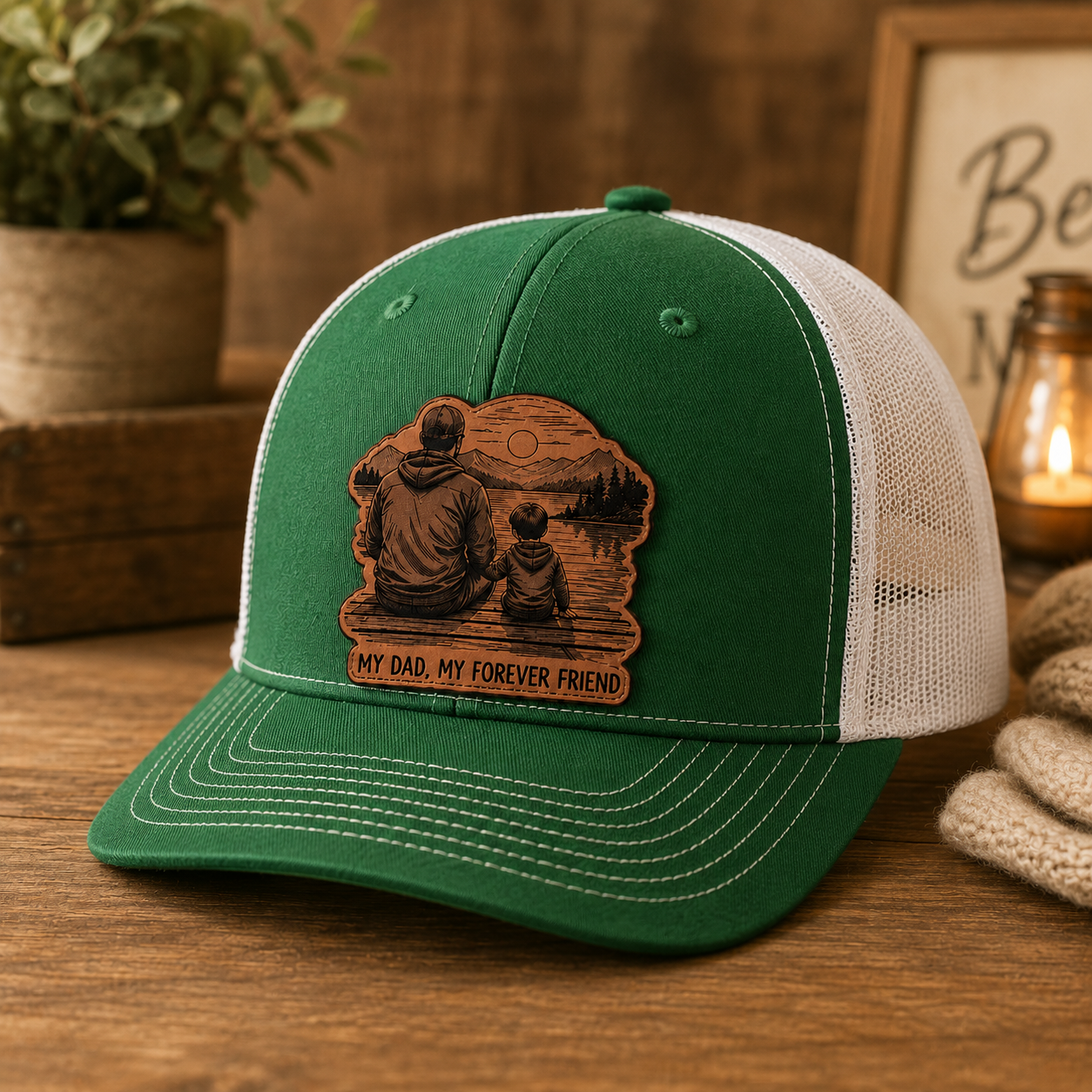 Personalized My Dad Trucker Hat | Custom Dad Photo Hat | Father's Day Gift | Gift For Dad | Dad Gifts TOM99