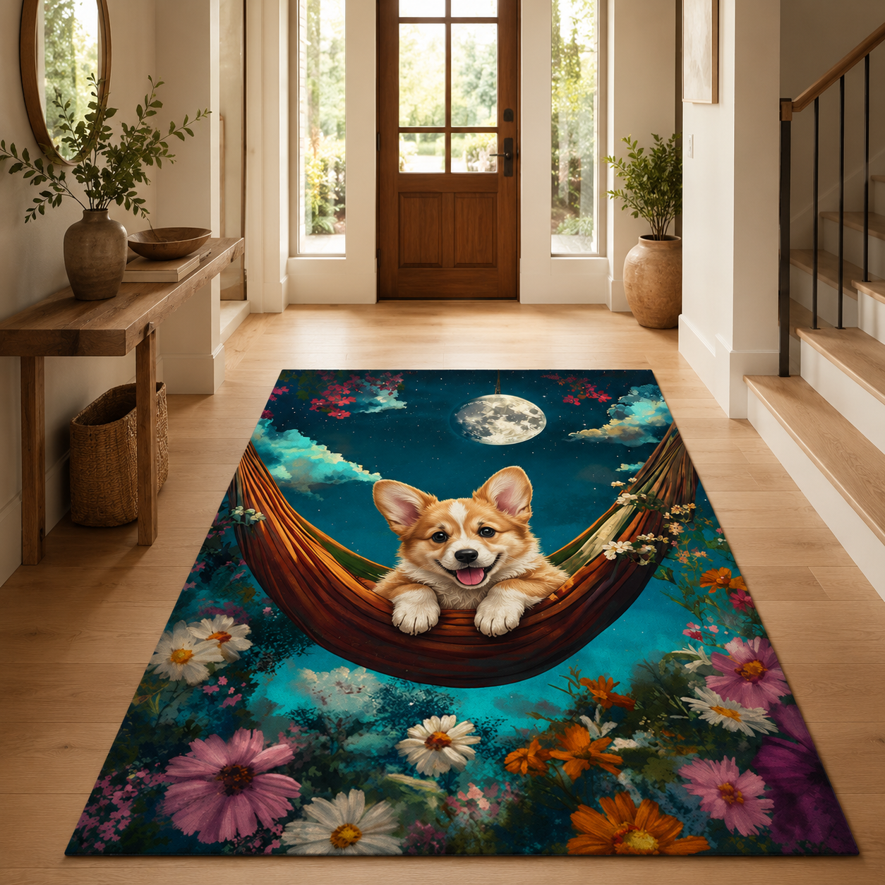 Custom Photo Dog Area Rug | Gift For Dog Lovers
