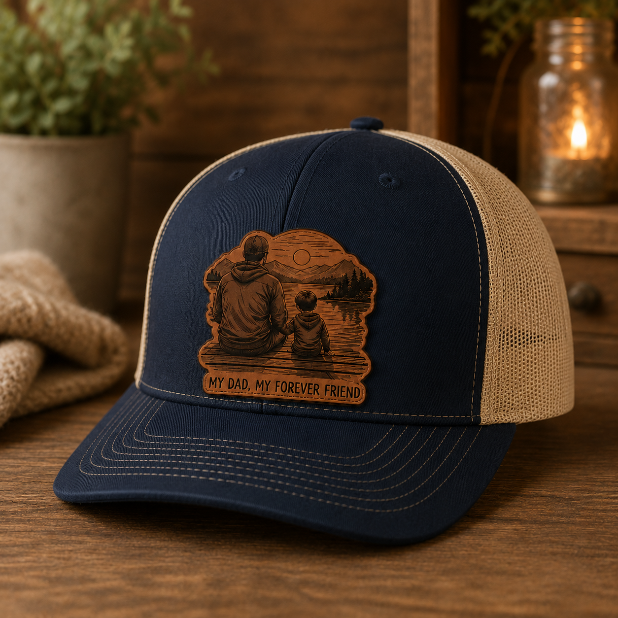 Personalized My Dad Trucker Hat | Custom Dad Photo Hat | Father's Day Gift | Gift For Dad | Dad Gifts TOM99