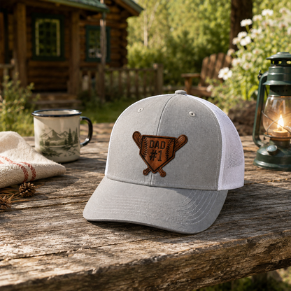 Personalized Baseball Dad Trucker Hat | Custom Dad Photo Hat | Father's Day Gift | Gift For Dad | Dad Gifts TOM99
